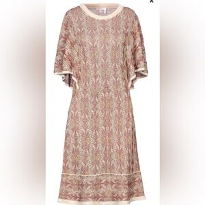 CHLOE knit dress beige/gold/wine size M